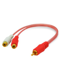 Cable de Audio 2 Jack RCA a 1 Plug RCA