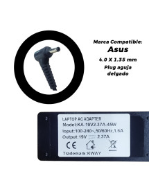 Cargador para laptop Asus 19V 2.37A