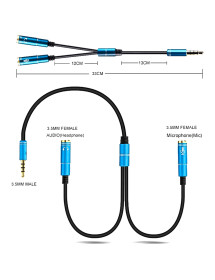 Adaptador Plug 3.5mm a Doble Jack de 3.5mm Audio y Microfono