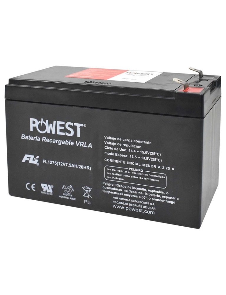 Bateria Seca 12v 7.5 Ah Powest