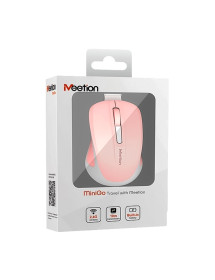 Mouse Inalambrico MiniGo Meetion Rosado