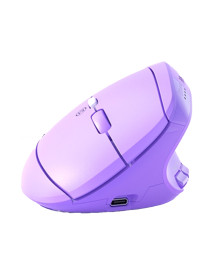 Mouse Ergonómico Inalámbrico y Bluetooth Meetion BTM008 Morado