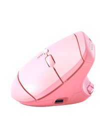 Mouse Ergonómico Inalámbrico y Bluetooth Meetion BTM008 Rosado