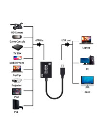 Capturadora De Video USB 3.0 A HDMI Full HD 4K