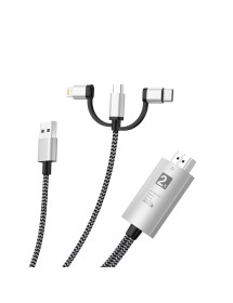 Adaptador cable HDMI 3 en 1 - MHL a HDMI
