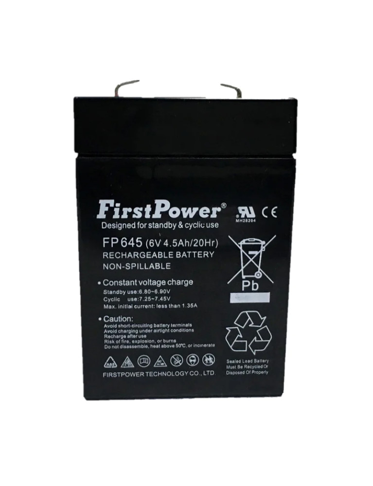 Batería Seca 6V 4.5 AH FirstPower