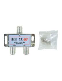Splitter Coaxial 1 A 2 Vías EVL 5 A 2400 MHZ