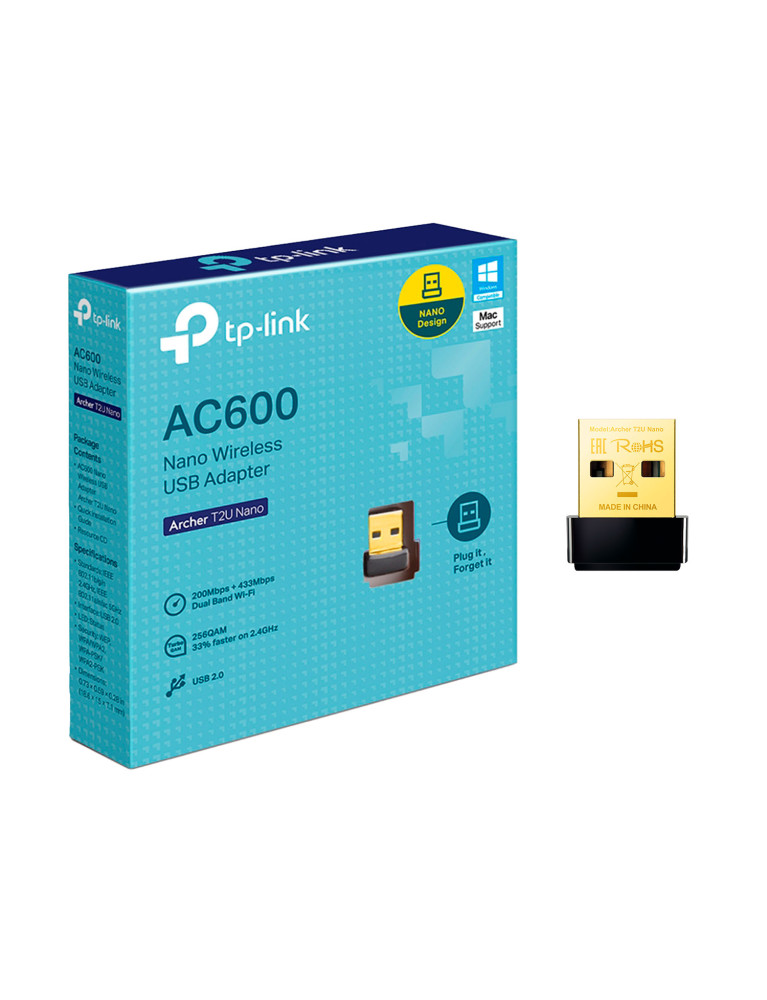 Usb Wifi Doble Banda Inalámbrico tp-link AC600 Archer T2U Nano