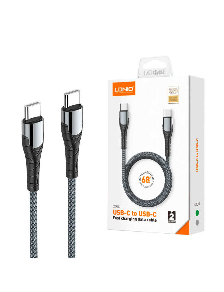 Cable Usb Tipo C a C 2mt LDNIO LC102