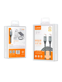 Cable Usb Tipo C a C Turbo 2 metros LDNIO LC442c 65w