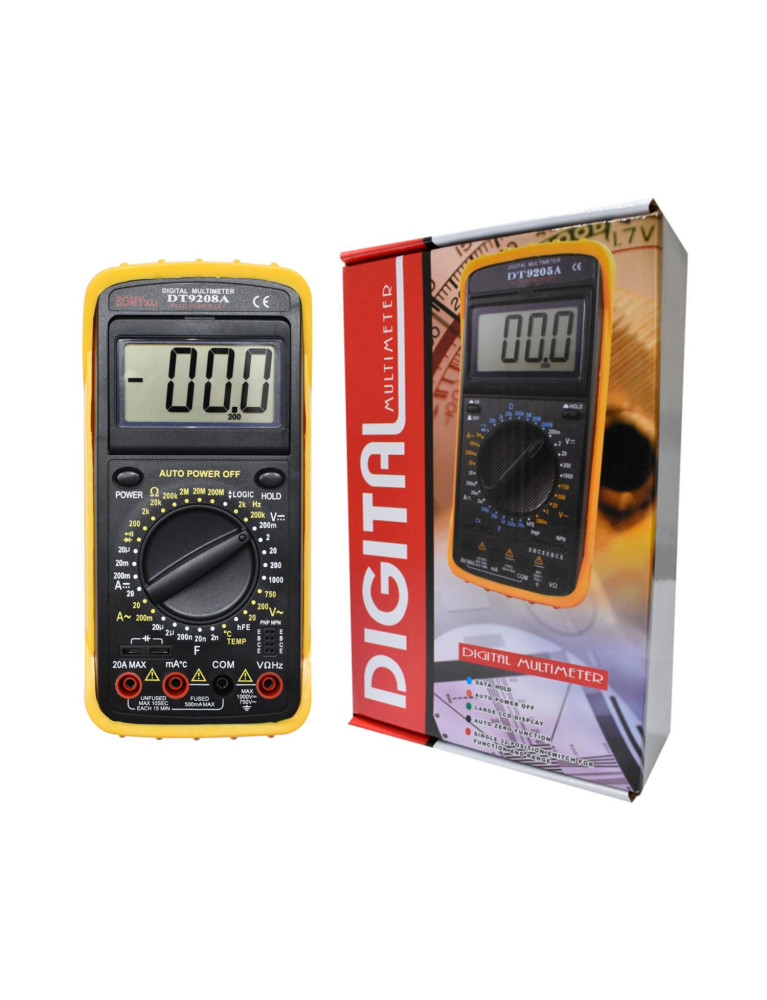 Multímetro Digital Somy Max DT9208A