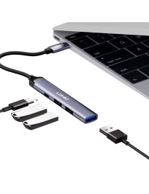 Hub Usb Tipo C 4 puertos 4 en 1 LDNIO DS-34C
