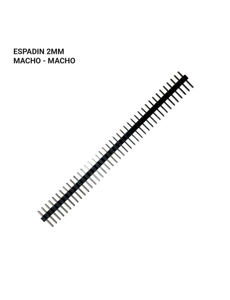Espadín Macho A Macho 40 Pines 2mm