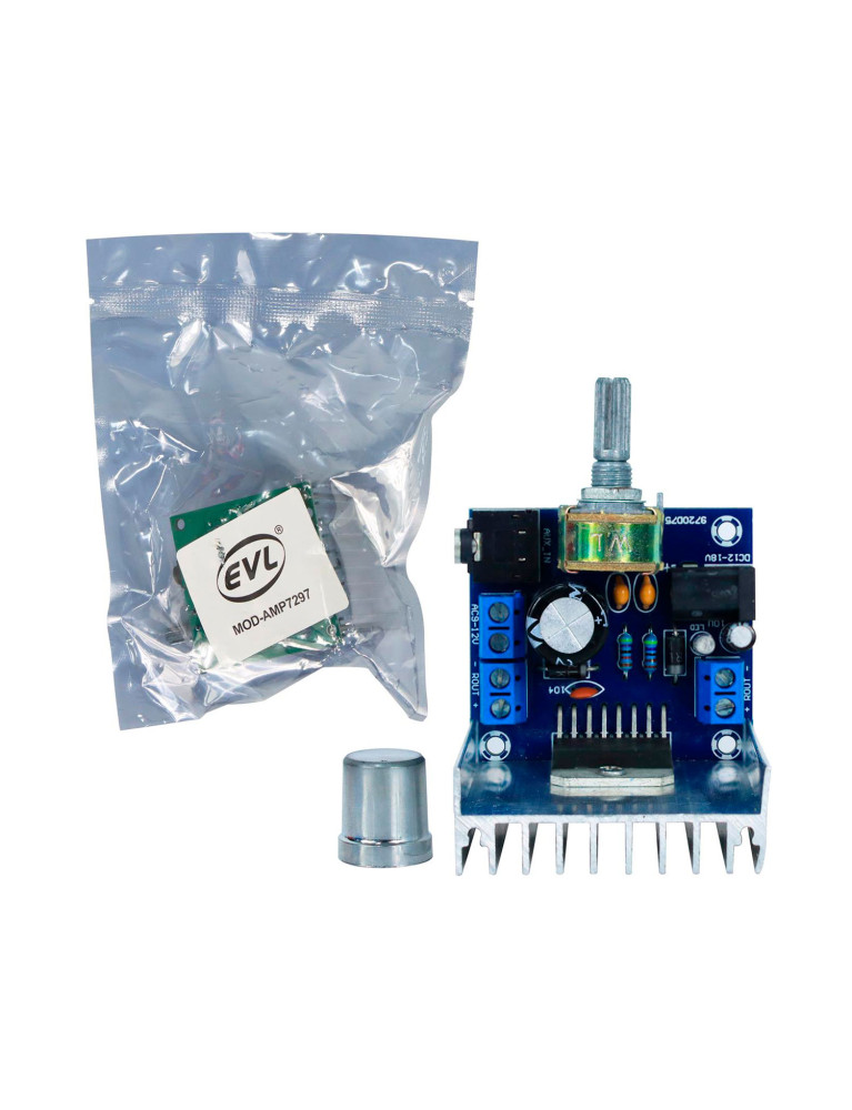 Módulo Amplificador De Audio TDA7297 Con Control Y Perilla