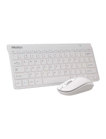 Teclado y Mouse Inalambrico Blanco Mini4000 Meetion