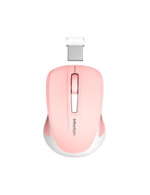Mouse Inalambrico MiniGo Meetion Rosado