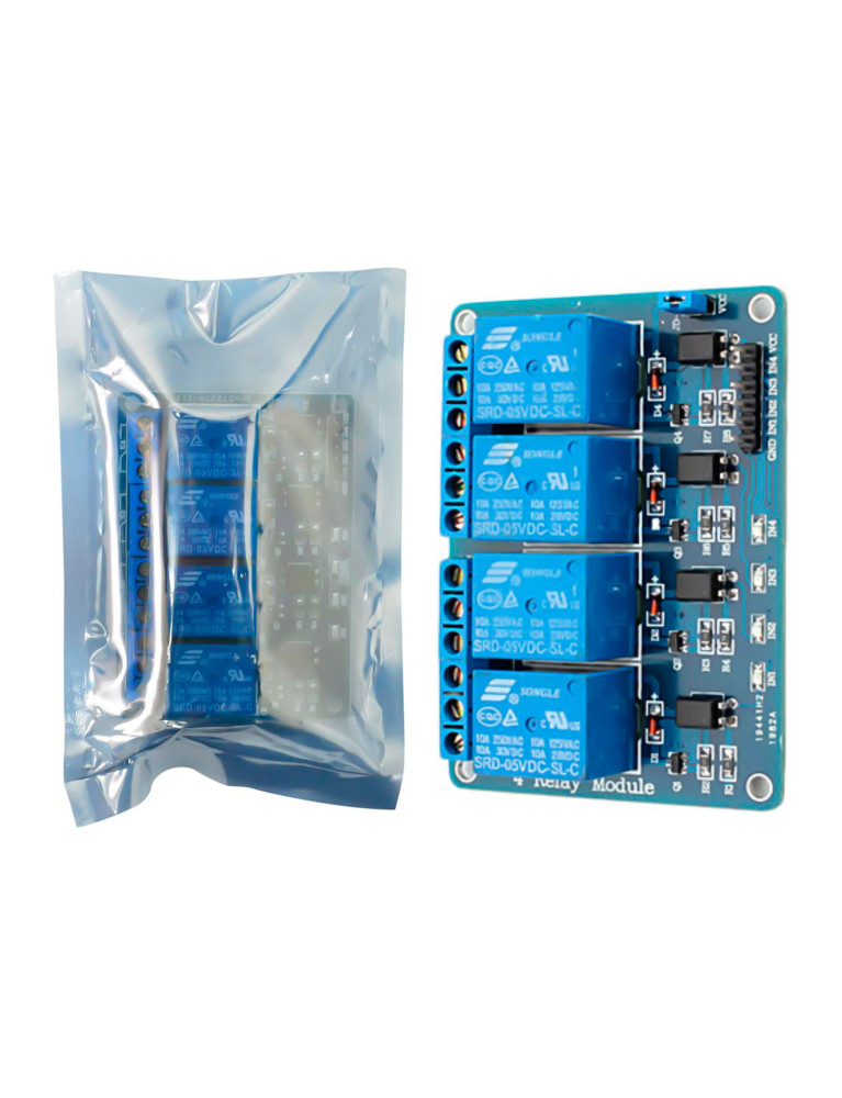 Módulo Relay X4 Universal Para Arduino 5V DC 10 AMP