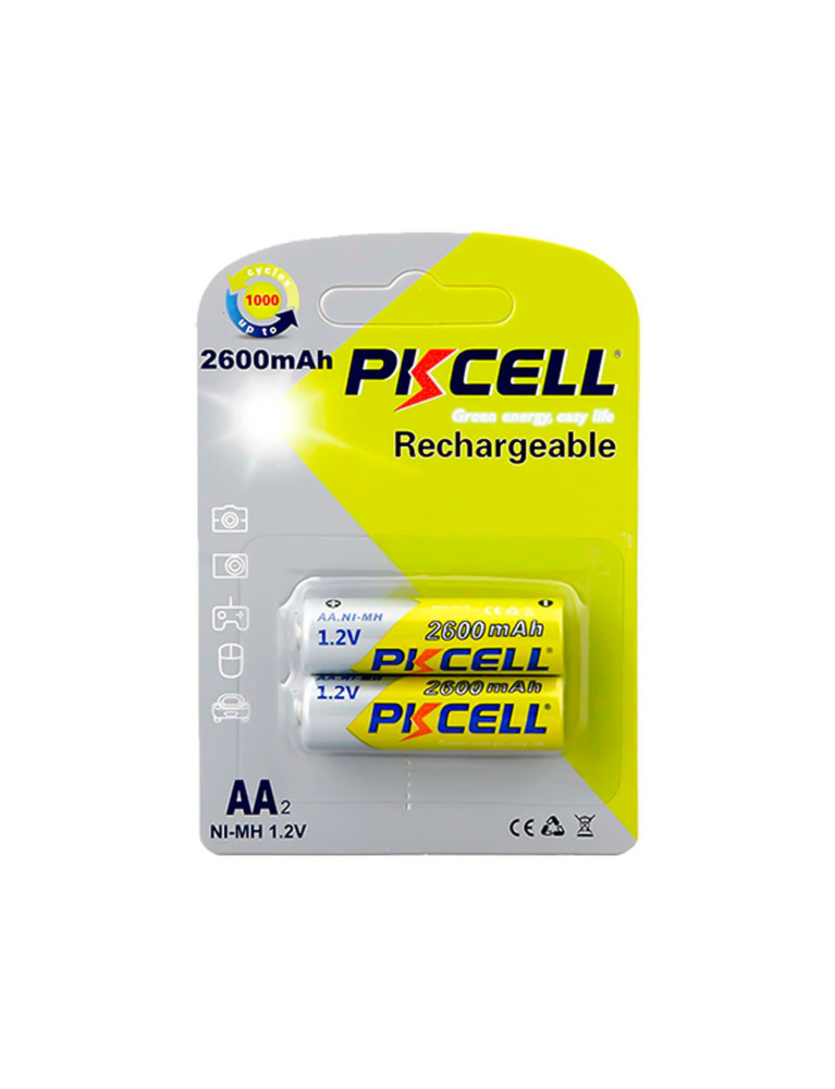 Baterías AA Recargable PKCELL 2600mAh