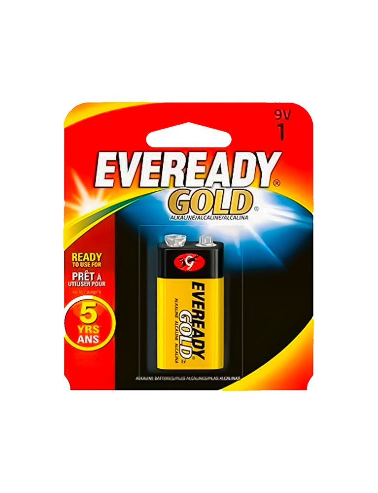 Pila 9V Alcalina Eveready Gold
