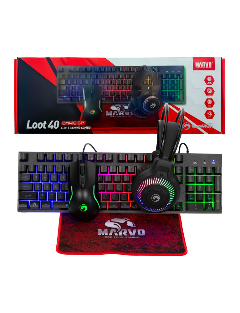 Combo Gamer Marvo 4 en 1 CM416 LOOT40