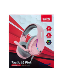 Audífonos USB Marvo Tactic 40 Rosado H618 PK