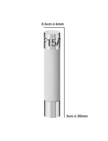 Fusible Cerámico Grande 15A 250V