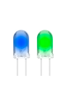 Diodo Led Transparente Bicolor Azul - Verde