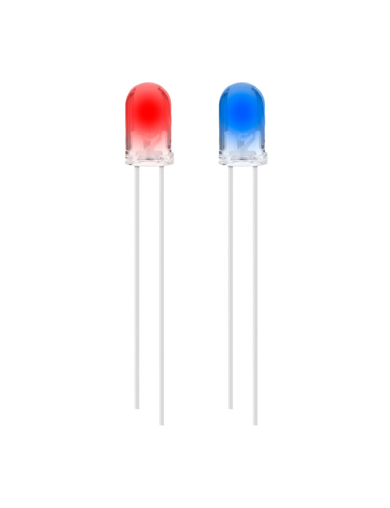 Diodo Led Transparente Bicolor Rojo - Azul