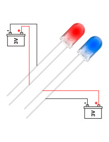 Diodo Led Transparente Bicolor Rojo - Azul