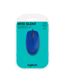 Mouse USB Logitech M110 Silent Azul