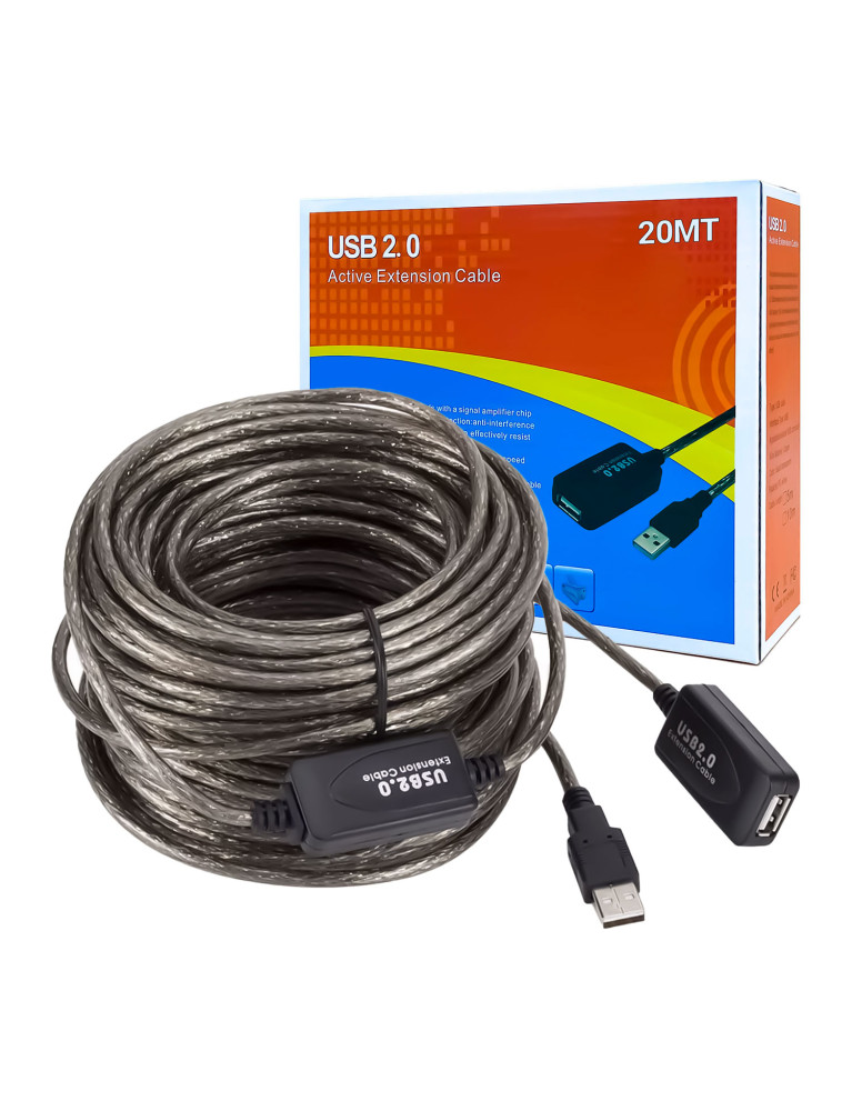 Extensión USB 2.0 Amplificada 20 Metros