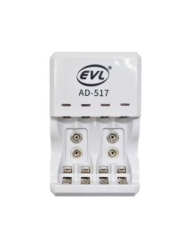 Cargador De Pilas Y Baterías EVL AD-517