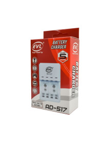 Cargador De Pilas Y Baterías EVL AD-517