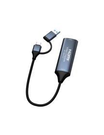 Capturadora De Vídeo Tipo C y USB 3.0 A HDMI Full HD