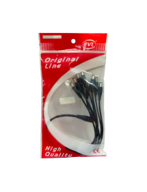 Cable De Corriente Dc Para Cámaras 1 Jack Dc 2.5 a 8 Plugs 2.5