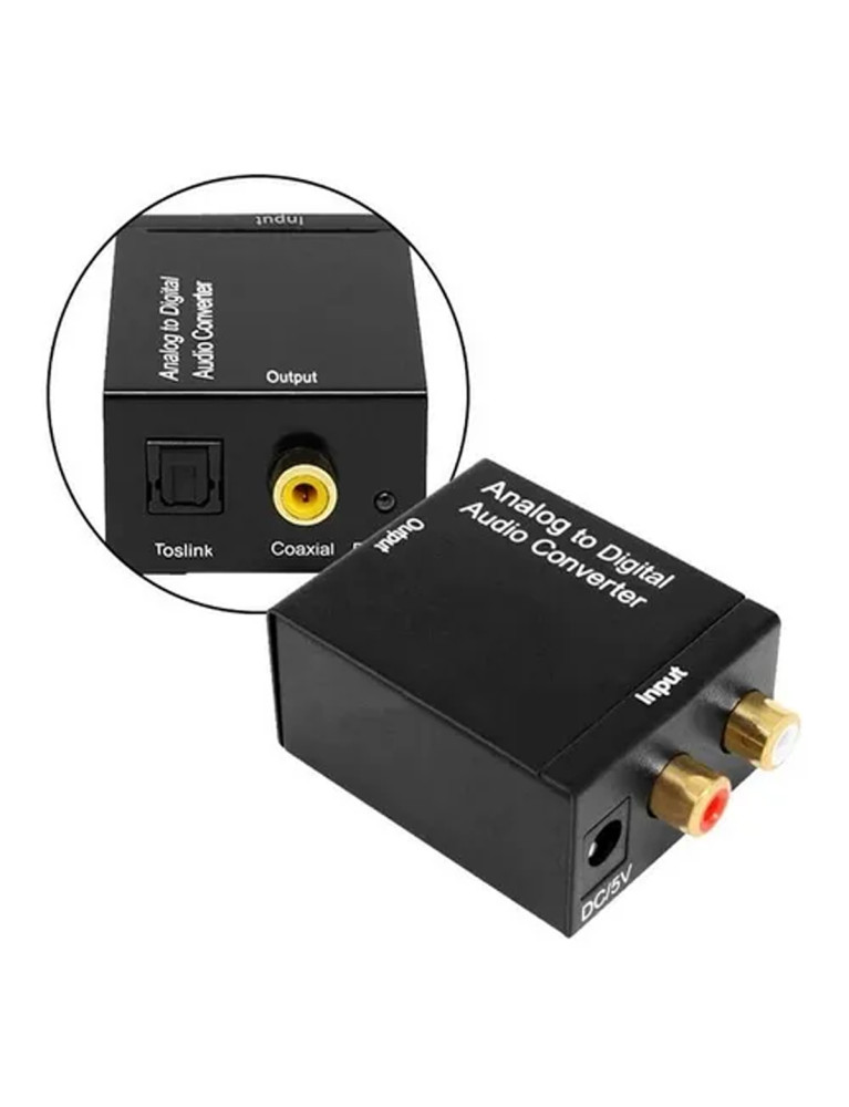 Convertidor de Audio Análogo a Audio Digital Toslink