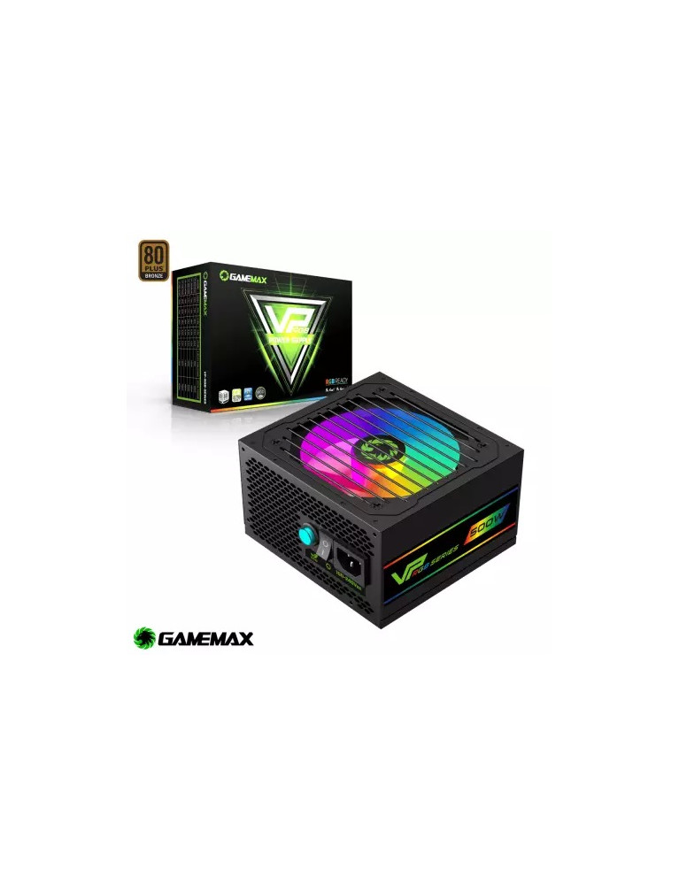 Fuente de Poder Gamemax 500 Watts Rgb Bronce Certificada