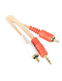 Cable de Audio 2 Plug RCA a 1 Plug 3.5 Estereo 3 Mt American Xtreme