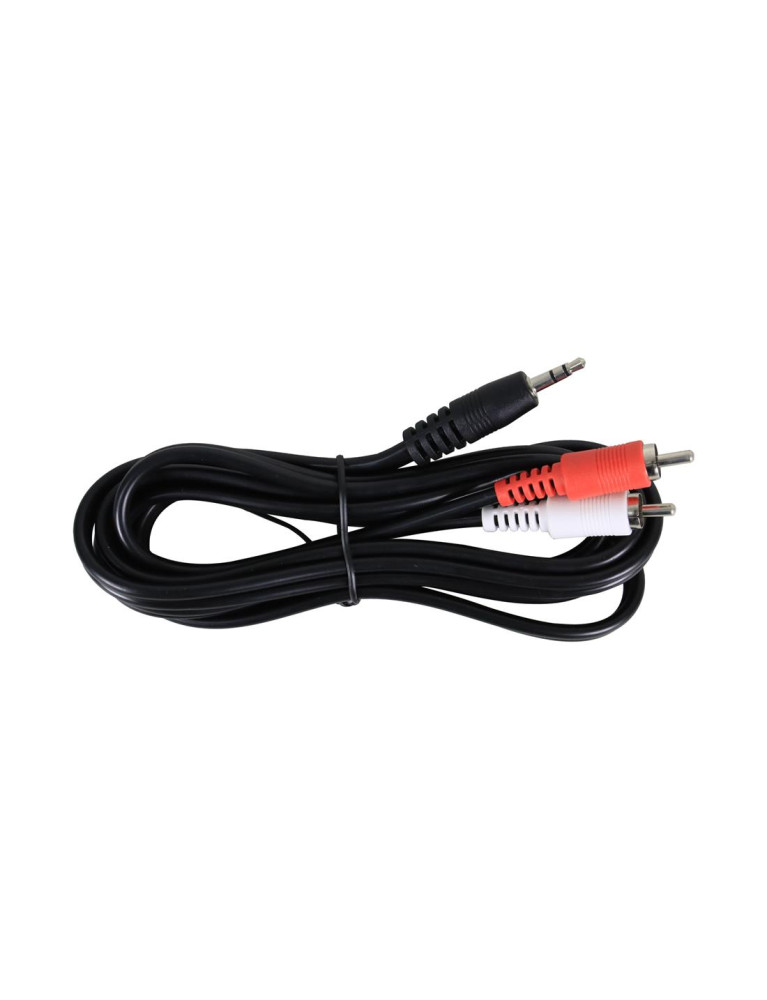 Cable de audio 2 Plug RCA a 1 Plug 3.5 Stereo 1.5 Mt Calidad