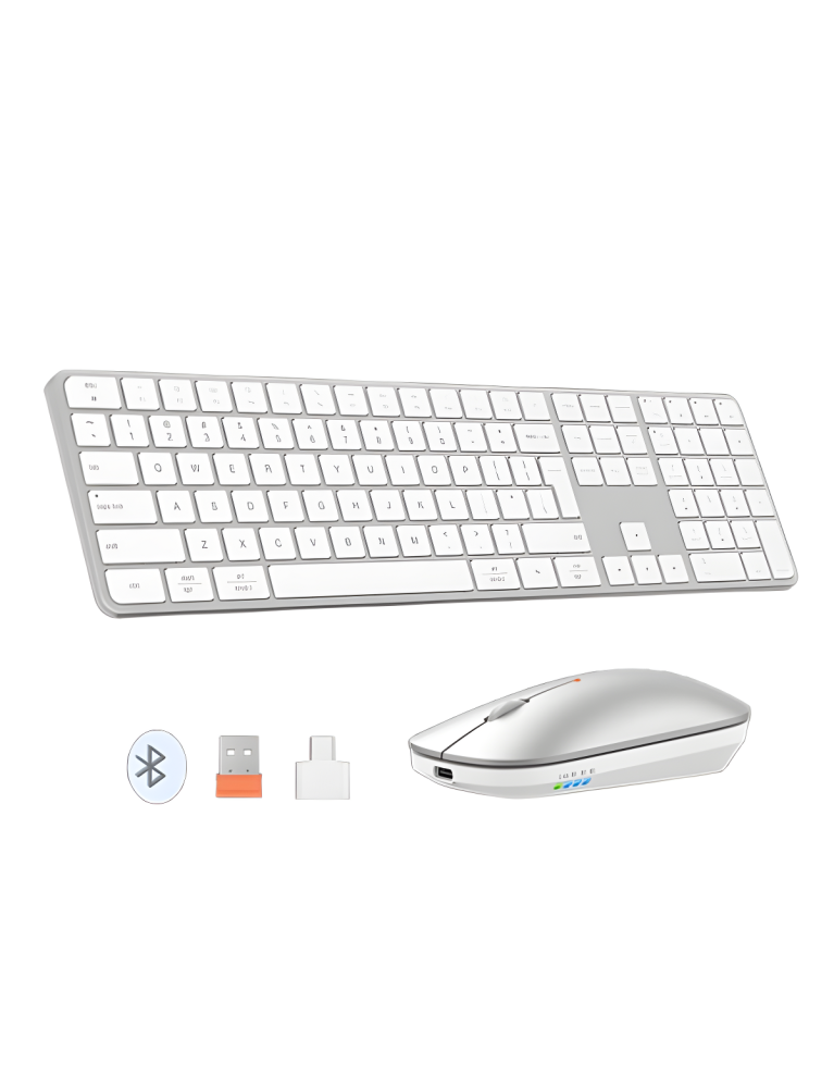 Mouse y Teclado Inalámbrico Bluetooth Meetion IKEY C230 Blanco