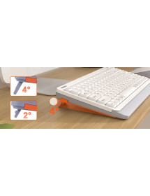 Teclado y Mouse Inalámbrico - Bluetooth Mini 5000 Blanco Meetion