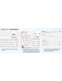 Teclado y Mouse Inalámbrico - Bluetooth Mini 5000 Blanco Meetion