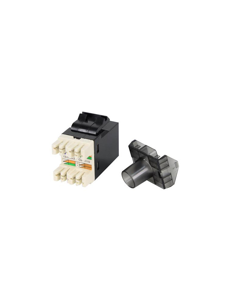 Jack Cable Utp Rj45 Cat 6/6A Negro / Blanco Keystone