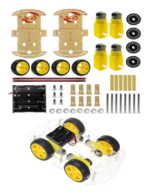 Chasis Carro Robot Con 4 Ruedas - 4 Motores MDA045