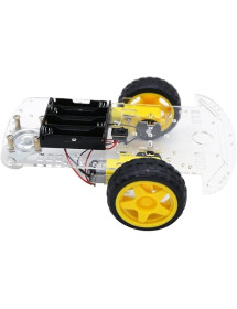 Chasis Carro Robot Con 3 Ruedas - 2 Motores RC-CAR2M