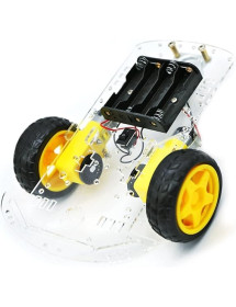 Chasis Carro Robot Con 3 Ruedas - 2 Motores RC-CAR2M