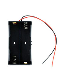 Porta Pilas X2 Para Pila 18650 Con Cable