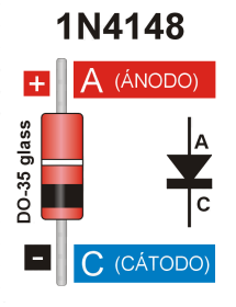 Díodo Rápido de Cristal 1N4148