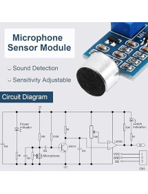 Módulo Sensor De Sonido - Micrófono Placa Azul