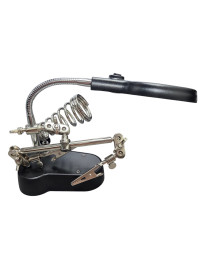 Tercera Mano Con Lupa y Luz Led GT-126-2A General Tech